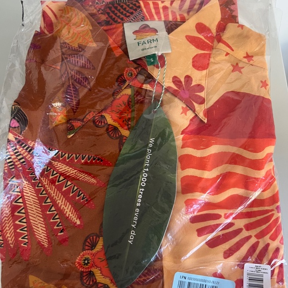 FARM RIO Forest Mixed Scarves Chemise Shirt Dress - Picture 7 of 9